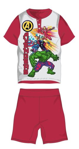 Letnia dziecięca piżama z krótkim rękawem Avengers - piżama z dżerseju z bawełny - czerwony - 128