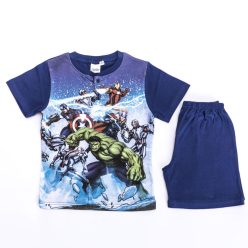   Krótka piżama dziecięca z bawełny - Avengers - Ultron - granatowa - 104
