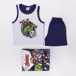   Bezrękawnik bawełniany dziecięcy piżama - Avengers - ciemnoniebieski - 128