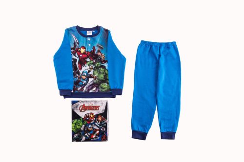 Pizama flanelowa dla dzieci - Avengers - średnio niebieska - 122