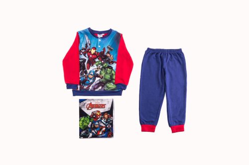 Pizama flanelowa dla dzieci - Avengers - ciemnoniebiesko-czerwona - 104