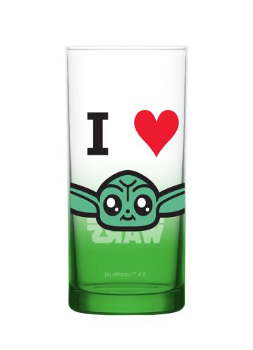 Kubek szklany premium Baby Yoda z Gwiezdnych Wojen - 290m