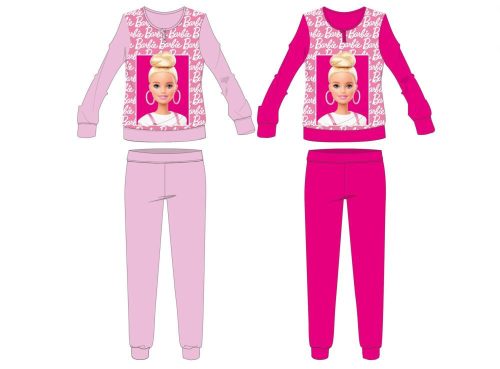 Barbie zimowa gruba bawełniana piżama dla dziewczynek - flanela - różowa - 104