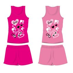 Zestaw letni Barbie z bawełny - top-szorty - różowy - 128