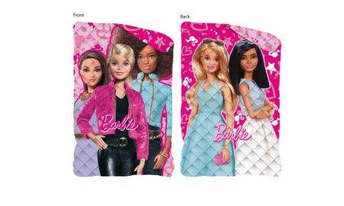 Barbie dwustronna kołdra, narzuta na łóżko - 170 x 260 cm