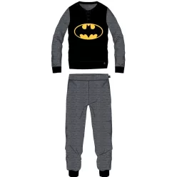   Męska cienka piżama z bawełny dżersejowej Batman - czarno-ciemnoszara