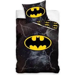 Pościel Batman z błyskawicą 100% bawełna 140x200 + 65x65