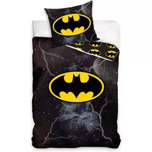 Pościel Batman z błyskawicą 100% bawełna 140x200 + 65x65