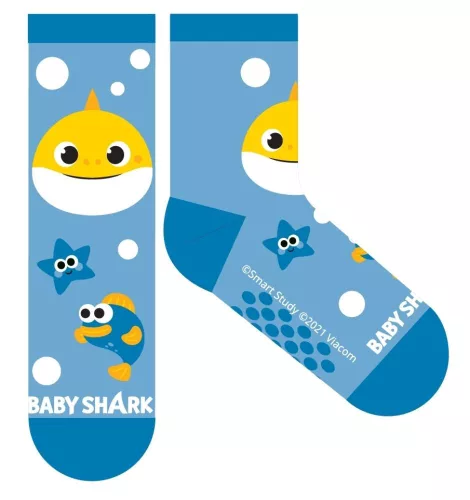 Baby Shark antypoślizgowe skarpetki normalne pluszowe dla dzieci