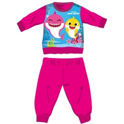   Baby Shark zimowa gruba piżama dla niemowląt - piżama flanelowa z bawełny - różowy - 92