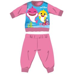   Baby Shark zimowa gruba piżama dla niemowląt - piżama flanelowa z bawełny - różowy - 80