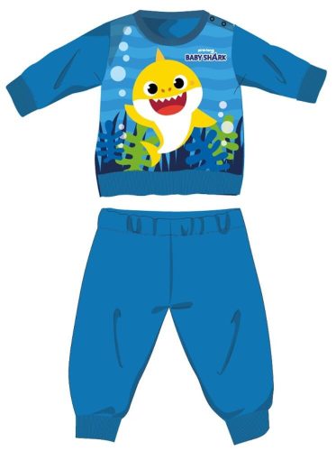 Baby Shark zimowa gruba piżama dla niemowląt - piżama flanelowa z bawełny - jasnoniebieski - 92