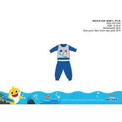   Baby Shark piżama dla niemowląt - piżama z dzianiny bawełnianej - jasnoniebieska - 98