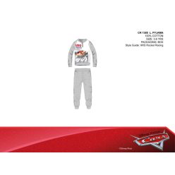   Disney Cars cienka bawełniana piżama dla dzieci - piżama z dżerseju - szara - 116