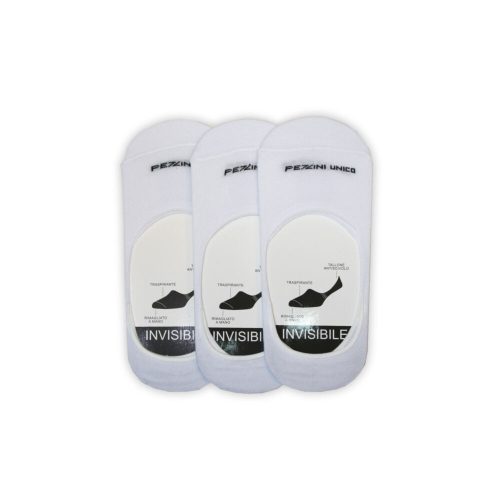 Pezzini unisex stopki silikonowe - 3 pary/opakowanie - bawełniane stopki - białe - 39-42