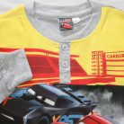 Dłama cienka bawełniana piżama dla dzieci - Auta - Drag strip masters napisem - Jersey - szary - 122