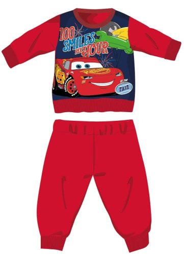 Disney Cars zimowy gruby bawełniany pajacyk dla niemowląt - pajacyk z flaneli bawełnianej - czerwony - 80