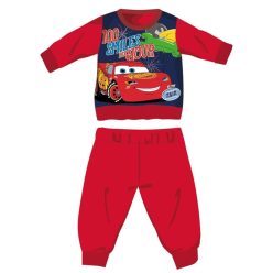   Disney Cars zimowy gruby bawełniany pajacyk dla niemowląt - pajacyk z flaneli bawełnianej - czerwony - 92