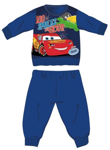 Disney Cars zimowy gruby bawełniany pajacyk dla niemowląt - pajacyk z flaneli bawełnianej - ciemnoniebieski - 80
