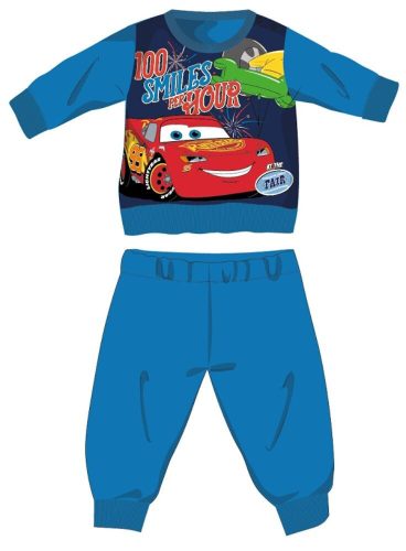 Disney Cars zimowy gruby bawełniany pajacyk dla niemowląt - pajacyk z flaneli bawełnianej - jasnoniebieski - 86