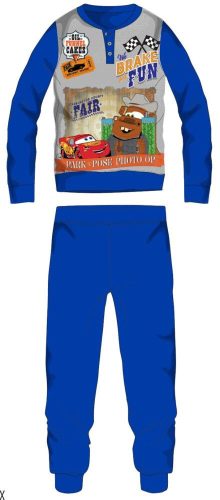 Disney Cars zimowa gruba piżama dla dzieci - flanelowa piżama z bawełny - średni niebieski - 98