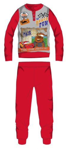 Disney Cars zimowa gruba piżama dla dzieci - flanelowa piżama z bawełny - czerwona - 98