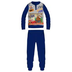   Disney Cars zimowa gruba piżama dla dzieci - flanelowa piżama z bawełny - ciemnoniebieska - 98