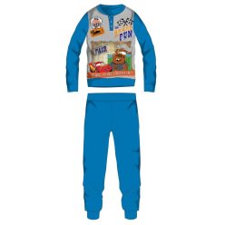   Disney Cars zimowa gruba piżama dla dzieci - flanelowa piżama z bawełny - jasnoniebieska - 98
