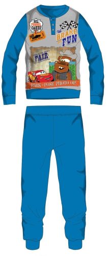 Disney Cars zimowa gruba piżama dla dzieci - flanelowa piżama z bawełny - jasnoniebieska - 98