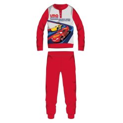   Disney Cars zimowa bawełniana piżama dla dzieci - piżama interlock - z nadrukiem Racing hero - czerwona - 110