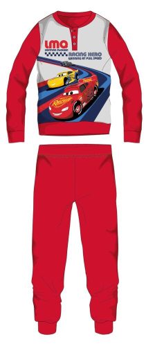 Disney Cars zimowa bawełniana piżama dla dzieci - piżama interlock - z nadrukiem Racing hero - czerwona - 110