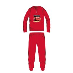   Disney Cars zimowa bawełniana piżama dla dzieci - piżama interlock - czerwona - 104