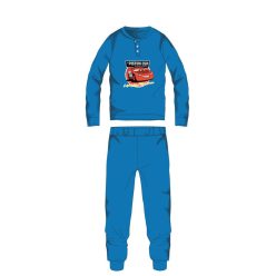   Disney Cars zimowa bawełniana piżama dla dzieci - piżama interlock - jasnoniebieska - 104