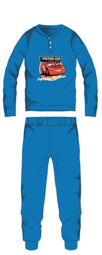 Disney Cars zimowa bawełniana piżama dla dzieci - piżama interlock - jasnoniebieska - 104