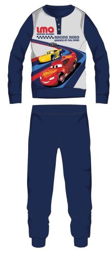Disney Cars polarowa piżama dla dzieci - zimowa gruba piżama - ciemnoniebieska - 98