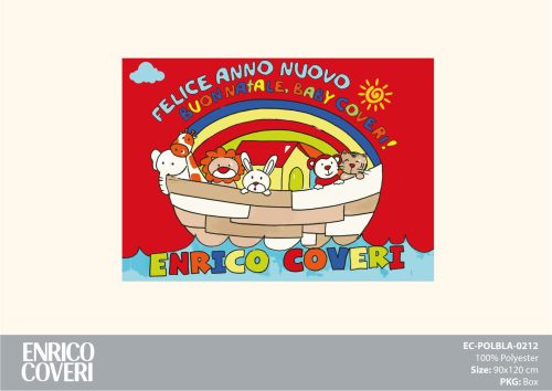 Koc polarowy dla dziecka Enrico Coveri - 90 x 120 cm - czerwony