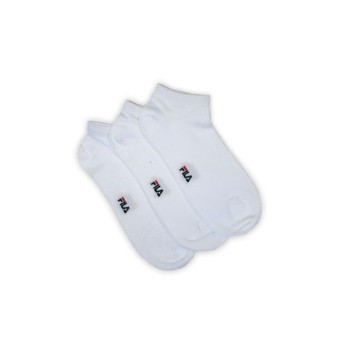 Fila unisex skarpetki ukryte merceryzowane - 3 pary/pakiet - bawełniane skarpetki ukryte - białe - 43-46