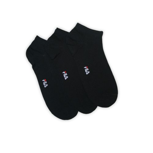 Fila unisex skarpetki ukryte merceryzowane - 3 pary/pakiet - bawełniane skarpetki ukryte - czarne - 39-42