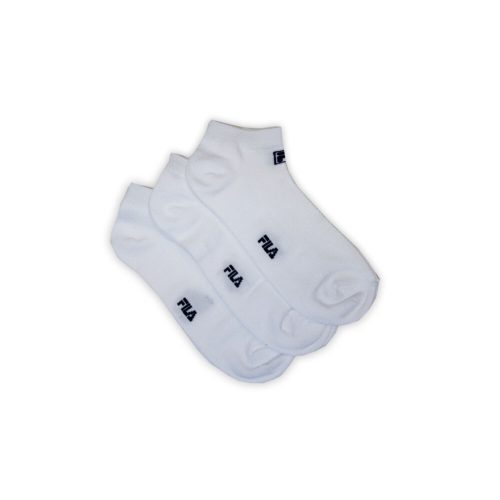 Fila unisex skarpetki ukryte z oddychającą siateczką - 3 pary/pakiet - bawełniane skarpetki ukryte - białe - 39-42