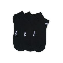   Fila unisex skarpetki ukryte z oddychającą siateczką - 3 pary/pakiet - bawełniane skarpetki ukryte - czarne - 35-38