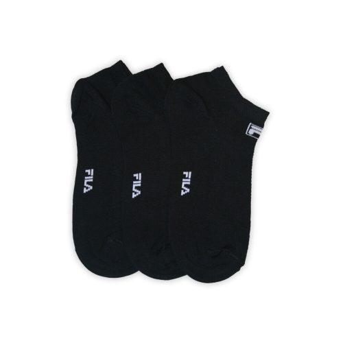 Fila unisex skarpetki ukryte z oddychającą siateczką - 3 pary/pakiet - bawełniane skarpetki ukryte - czarne - 35-38