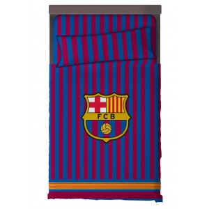 Zestaw pościeli FC BARCELONA 100% bawełna, kołdra 180X270 + prześcieradło z gumką 105x200+25 + poszewka na poduszkę 45X125