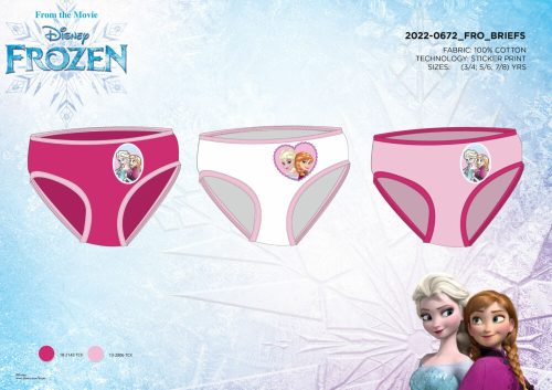 3 sztuki dziewczęcych bawełnianych majtek - Disney Kraina lodu