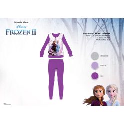   Zimowa bawełniana piżama dziecięca z interlockiem - Disney Frozen - ciemnofioletowy - 98