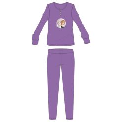   Disney Kraina lodu flanelowa piżama z bawełny - zimowa gruba dziecięca piżama - fioletowa - 104