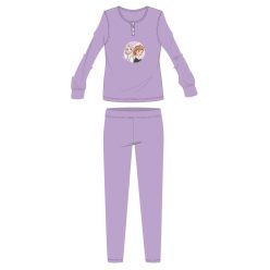   Disney Kraina lodu flanelowa piżama z bawełny - zimowa gruba dziecięca piżama - jasnofioletowa - 110