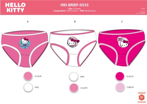 Hello Kitty dziewczęce majtki - 3 sztuki majtek bawełnianych