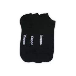   Kappa unisex bawełniane stopki - 3 pary/opakowanie - stopki merceryzowane - czarne - 42-44