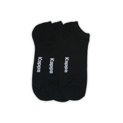   Kappa unisex bawełniane stopki - 3 pary/opakowanie - stopki merceryzowane - czarne - 45-47