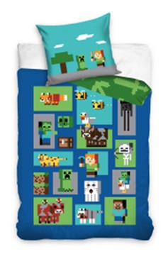 Komplet pościeli Minecraft 140x200 cm, 70x90 cm